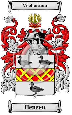 Hengen Family Crest/Coat of Arms