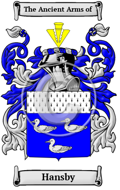 Hansby Family Crest/Coat of Arms