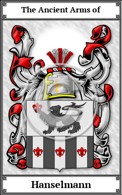 Hanselmann Family Crest Download (JPG) Book Plated - 600 DPI