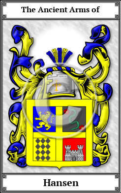 Hansen Family Crest Download (JPG)  Book Plated - 150 DPI