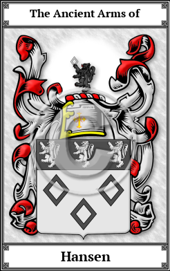 Hansen Family Crest Download (JPG)  Book Plated - 150 DPI