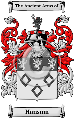 Hansum Family Crest/Coat of Arms