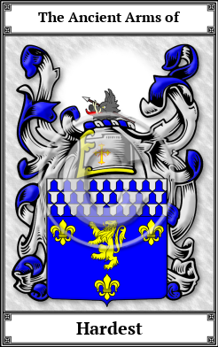 Hardest Family Crest Download (JPG)  Book Plated - 150 DPI