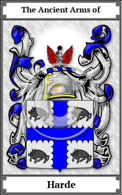 Harde Family Crest Download (JPG)  Book Plated - 150 DPI