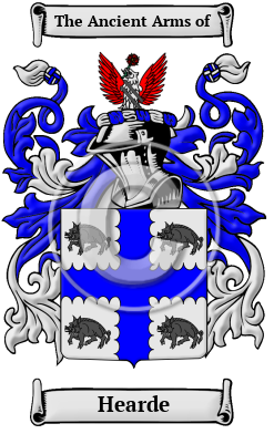 Hearde Family Crest/Coat of Arms
