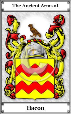 Hacon Family Crest Download (JPG)  Book Plated - 150 DPI
