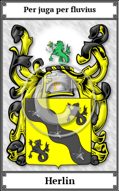 Herlin Family Crest Download (JPG)  Book Plated - 150 DPI