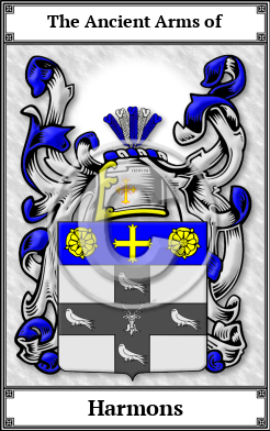 Harmons Family Crest Download (JPG)  Book Plated - 150 DPI