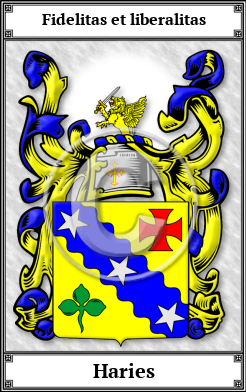 Haries Family Crest Download (JPG)  Book Plated - 150 DPI