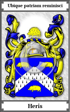 Heris Family Crest Download (JPG) Book Plated - 600 DPI