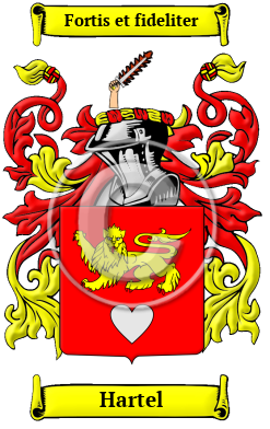 Hartel Family Crest/Coat of Arms