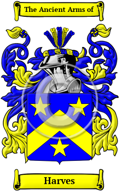 Harves Family Crest Download (JPG) Heritage Series - 600 DPI