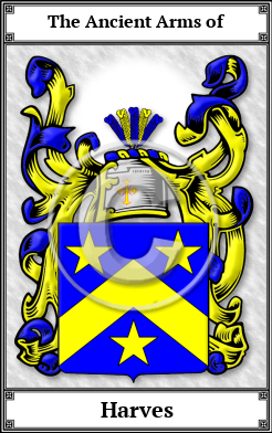 Harves Family Crest Download (JPG) Book Plated - 600 DPI