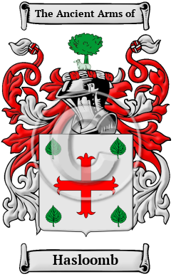 Hasloomb Family Crest/Coat of Arms