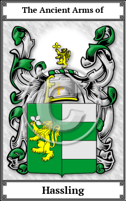 Hassling Family Crest Download (JPG)  Book Plated - 150 DPI