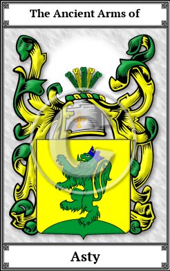 Asty Family Crest Download (JPG)  Book Plated - 150 DPI