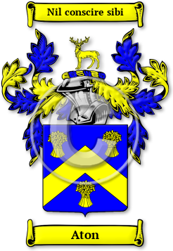 Aton Family Crest Download (jpg) Legacy Series - 150 DPI