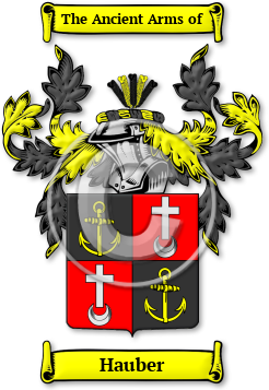 Hauber Family Crest Download (jpg) Legacy Series - 150 DPI
