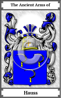 Hauss Family Crest Download (JPG)  Book Plated - 150 DPI