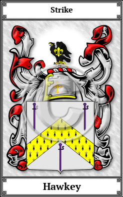 Hawkey Family Crest Download (JPG)  Book Plated - 150 DPI