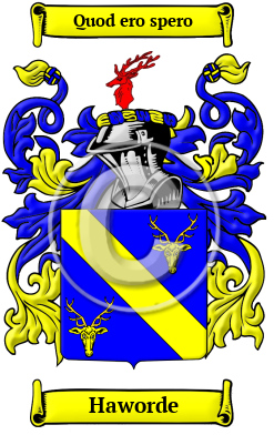 Haworde Family Crest/Coat of Arms