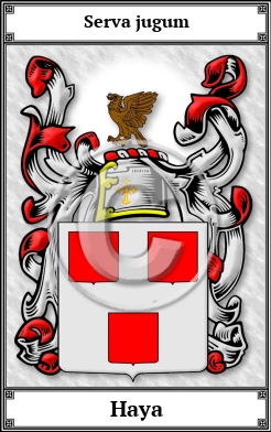 Haya Family Crest Download (JPG)  Book Plated - 150 DPI