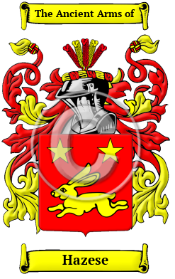 Hazese Family Crest/Coat of Arms