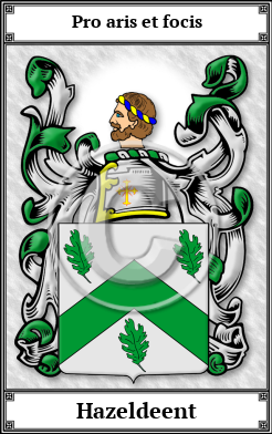 Hazeldeent Family Crest Download (JPG)  Book Plated - 150 DPI