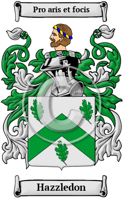 Hazzledon Family Crest/Coat of Arms