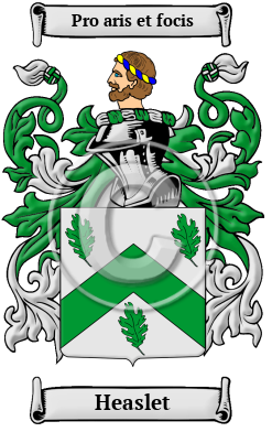 Heaslet Family Crest/Coat of Arms