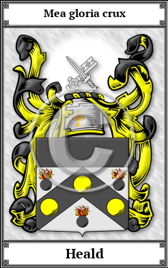 Heald Family Crest Download (JPG) Book Plated - 600 DPI