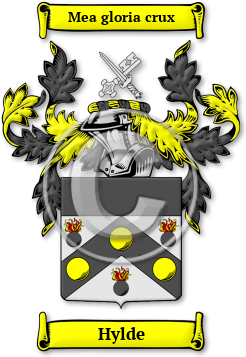Hylde Family Crest Download (jpg) Legacy Series - 150 DPI