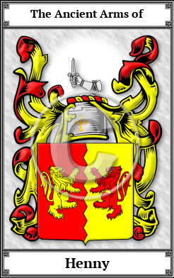 Henny Family Crest Download (JPG)  Book Plated - 150 DPI