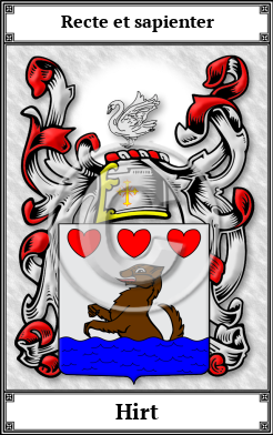Hirt Family Crest Download (JPG) Book Plated - 600 DPI