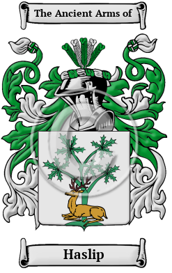 Haslip Family Crest/Coat of Arms