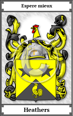 Heathers Family Crest Download (JPG)  Book Plated - 150 DPI