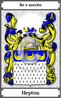 Hepton Family Crest Download (JPG)  Book Plated - 150 DPI