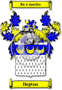 Hepton Family Crest Download (jpg) Legacy Series - 150 DPI