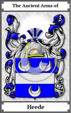 Heede Family Crest Download (JPG) Book Plated - 600 DPI