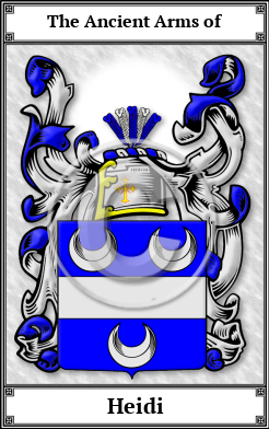 Heidi Family Crest Download (JPG)  Book Plated - 150 DPI