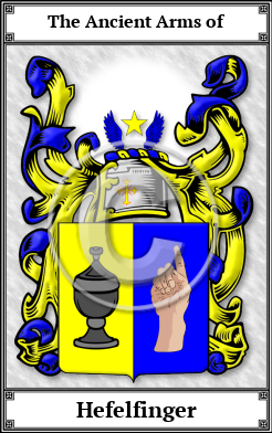 Hefelfinger Family Crest Download (JPG) Book Plated - 600 DPI