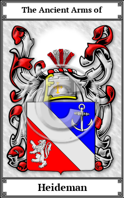 Heideman Family Crest Download (JPG) Book Plated - 600 DPI