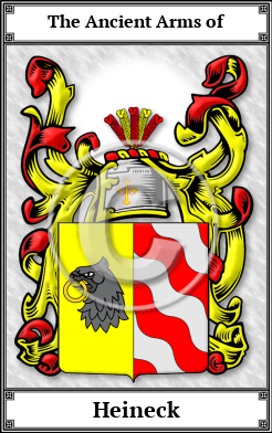 Heineck Family Crest Download (JPG) Book Plated - 600 DPI