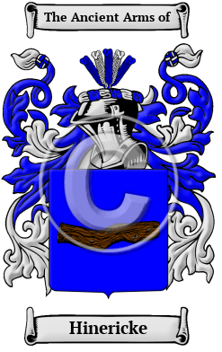 Hinericke Family Crest/Coat of Arms