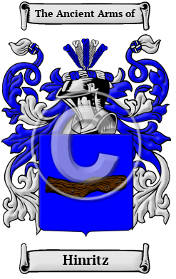 Hinritz Family Crest/Coat of Arms