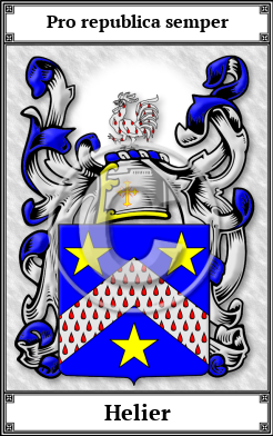 Helier Family Crest Download (JPG)  Book Plated - 150 DPI