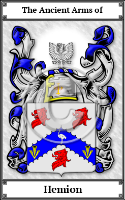 Hemion Family Crest Download (JPG) Book Plated - 600 DPI