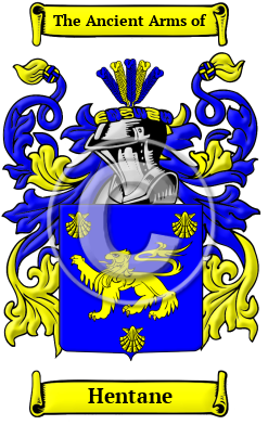 Hentane Family Crest/Coat of Arms