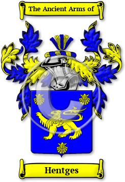 Hentges Family Crest Download (jpg) Legacy Series - 150 DPI