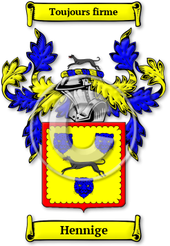 Hennige Family Crest Download (jpg) Legacy Series - 150 DPI
